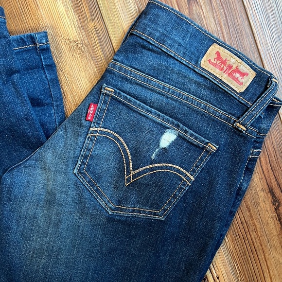 Levi’s Distressed 524 Too Superlow Jeans, Size 1M (25x32) - Picture 3 of 14